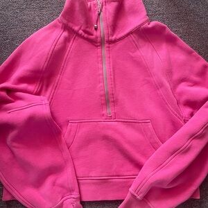 lululemon athletica Bright Pink Cowl Neck Sweater